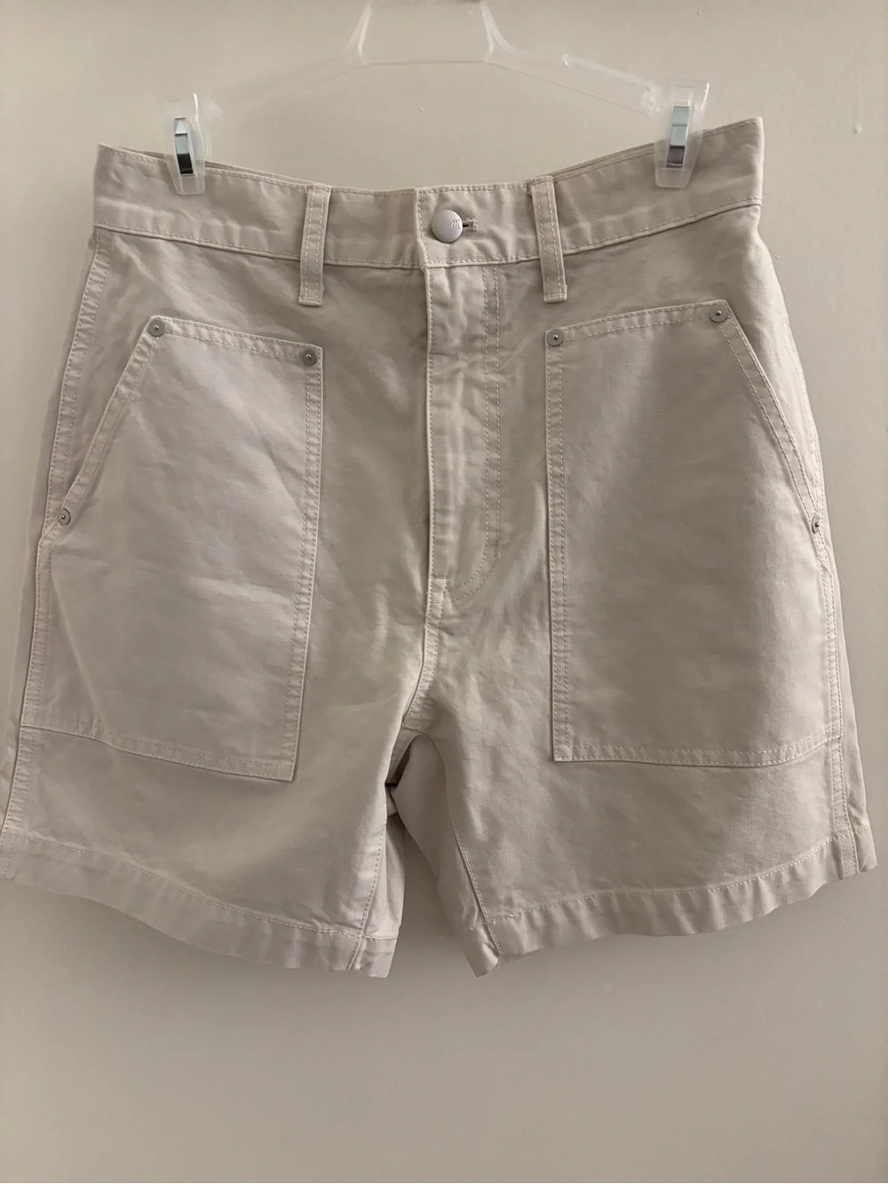 Madewell Light Beige Utility Cotton Shorts